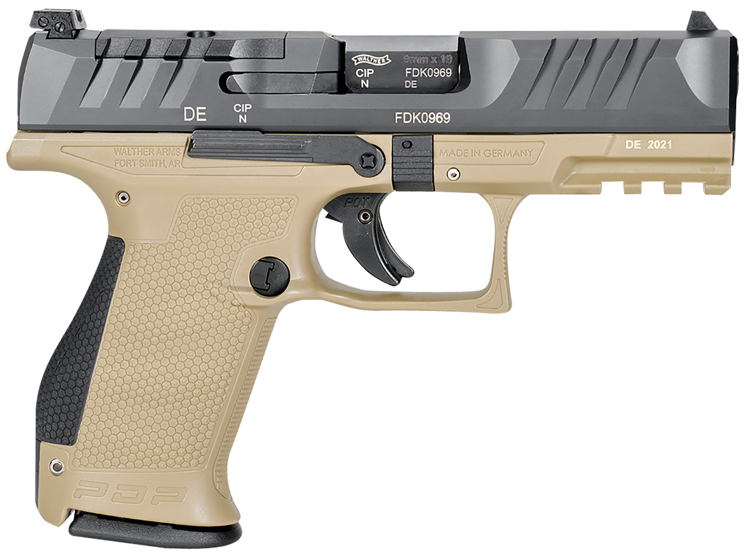 WALTHER ARMS PDP 9MM CPT 4" BLK/TAN OR 15+1